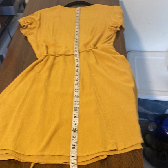 Lulu's Harbor Point Mustard Yellow Wrap Dress Pre-owned - Picture 4 of 8